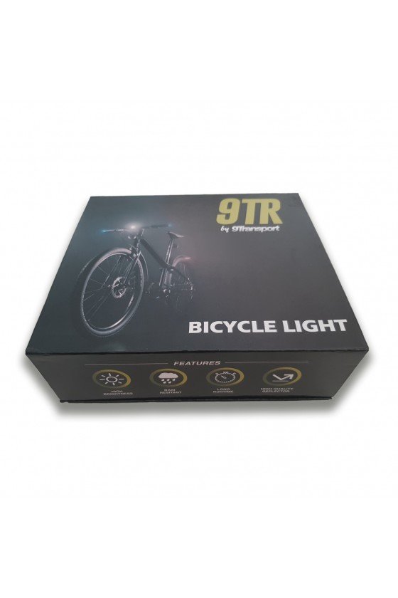 Luz Delantera de 2 focos USB-B014 para Bicicleta, 500 lúmenes, batería 1200  mAh, Recargable con USB - 9transport